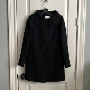 Kate Spade Black Etta Wool Coat Size 0